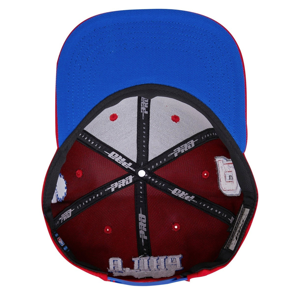 NBA PHILADELPHIA 76ERS OLD ENGLISH UNISEX SNAPBACK HAT (RED)