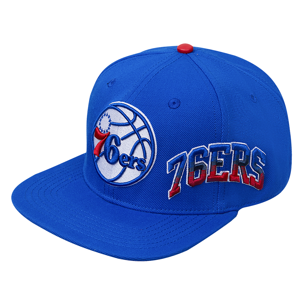 Casquette snapback unisexe NBA Philadelphia 76ers Hometown en laine (bleu roi)