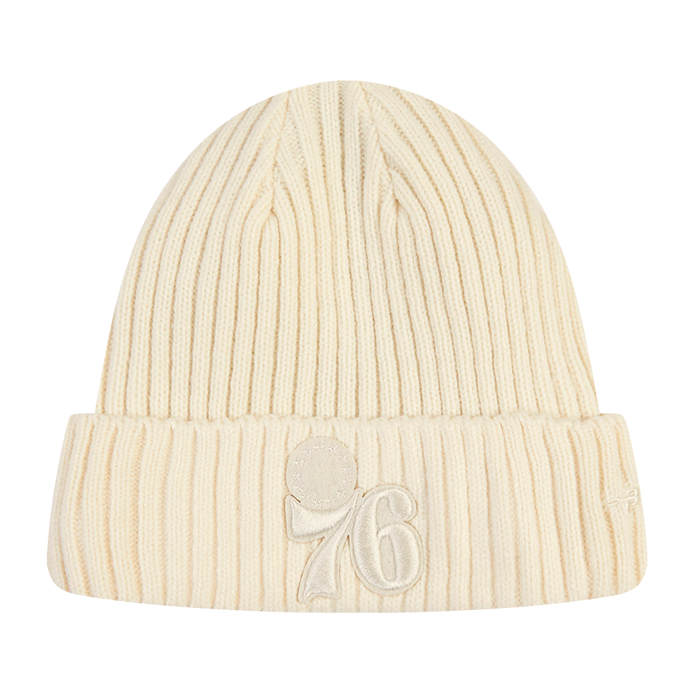 NBA PHILADELPHIA 76ERS NEUTRAL BEANIE (EGGSHELL)