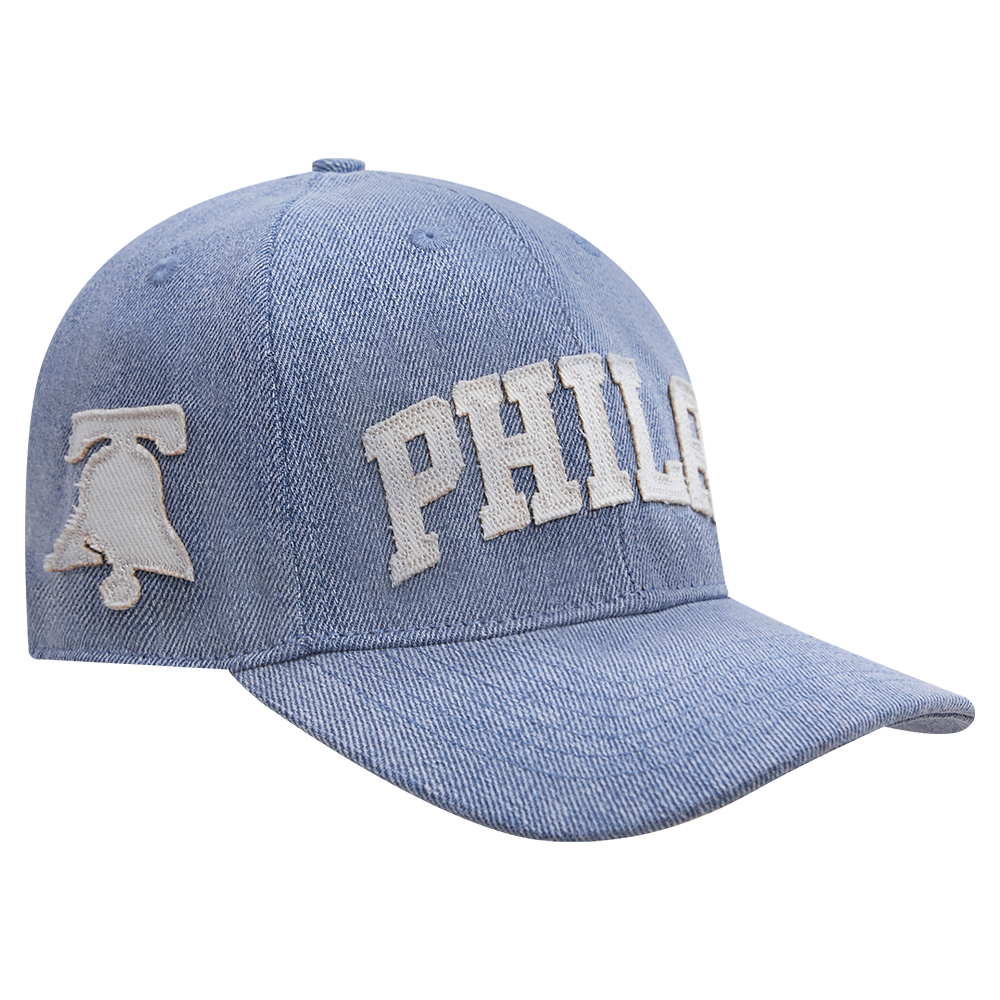 NBA PHILADELPHIA 76ERS VARSITY BLUES UNISEX DAD HAT (DENIM/LINEN)