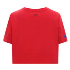 NBA PHILADELPHIA 76ERS SCRIPT TAIL T-SHIRT EN JERSEY SIMPLE À COUPE CARRÉE POUR FEMME (BLANC)