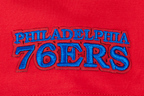 NBA PHILADELPHIA 76ERS SCRIPT TAIL T-SHIRT EN JERSEY SIMPLE À COUPE CARRÉE POUR FEMME (BLANC)