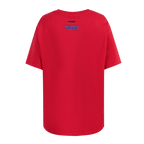 NBA PHILADELPHIA 76ERS SCRIPT TAIL T-SHIRT DE COUPE BOYFRIEND POUR FEMME (ROUGE)
