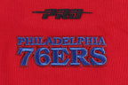 NBA PHILADELPHIA 76ERS SCRIPT TAIL T-SHIRT DE COUPE BOYFRIEND POUR FEMME (ROUGE)