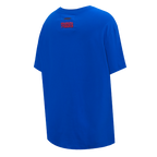 NBA PHILADELPHIA 76ers SCRIPT TAIL WOMEN'S BOYFRIEND TEE (ROYAL BLUE)