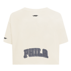 NBA PHILADELPHIA 76ERS REVERSE FRENCH TERRY T-SHIRT EN JERSEY SIMPLE À COUPE CARRÉE POUR FEMME (COQUILLE D'ŒUF)