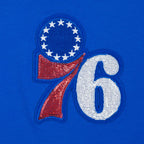 NBA PHILADELPHIA 76ERS GAME DAY CLASSICS T-SHIRT BABY DOLL EN JERSEY SIMPLE POUR FEMME (BLEU ROYAL)