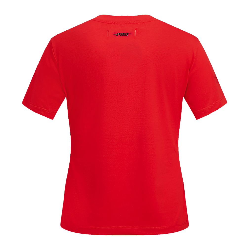 NBA PHILADELPHIA 76ERS CLASSIC SHORT SLEEVE WOMEN'S SLIM FIT TEE (RED)