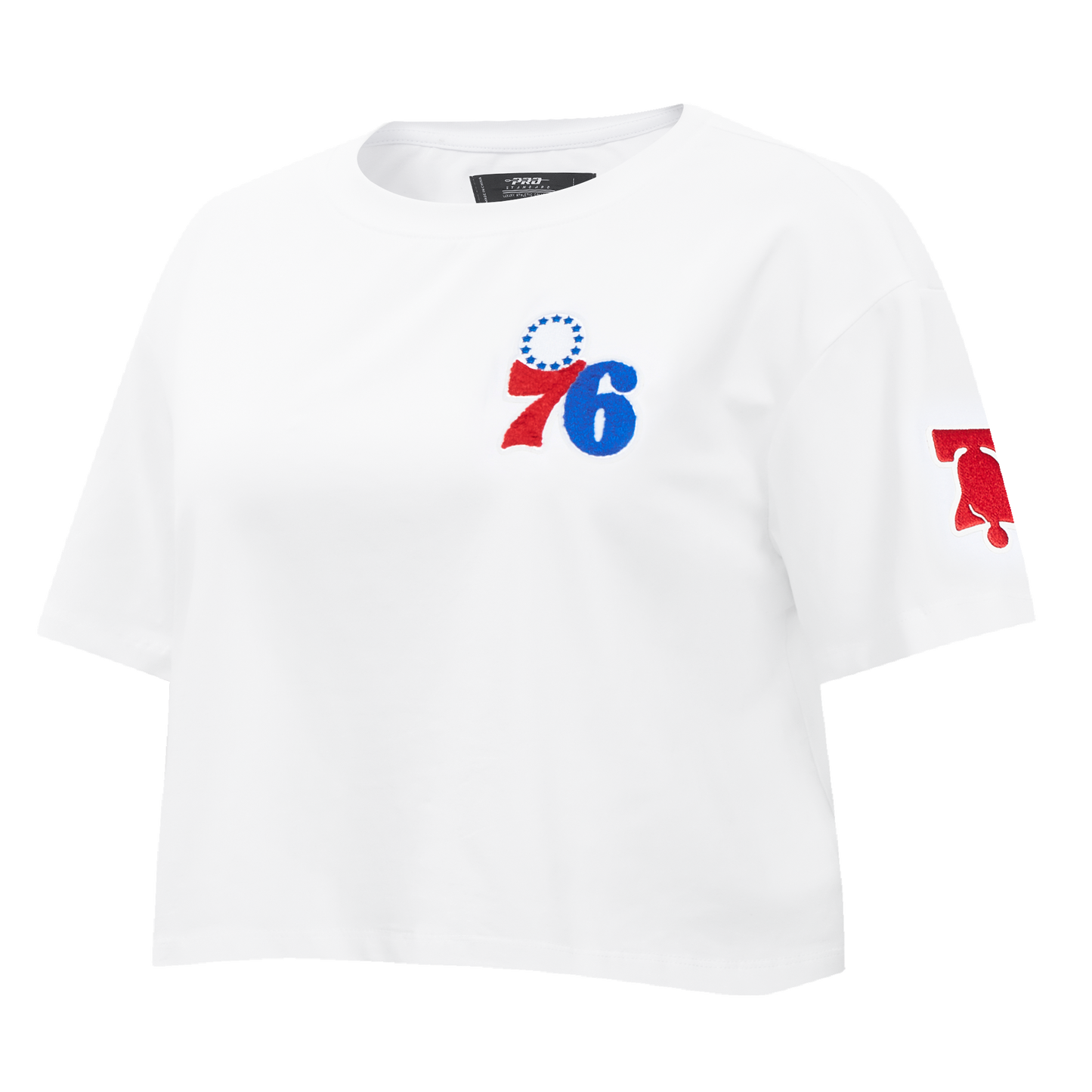 NBA PHILADELPHIA 76ERS CLASSIC WOMEN'S BOXY TEE (WHITE)