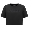 NBA PHILADELPHIA 76ERS NEUTRAL WOMEN'S BOXY TEE (BLACK)
