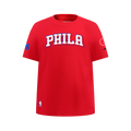 NBA PHILADELPHIA 76ERS CLASSIC BIG BOY'S SINGLE JERSEY TEE (RED)