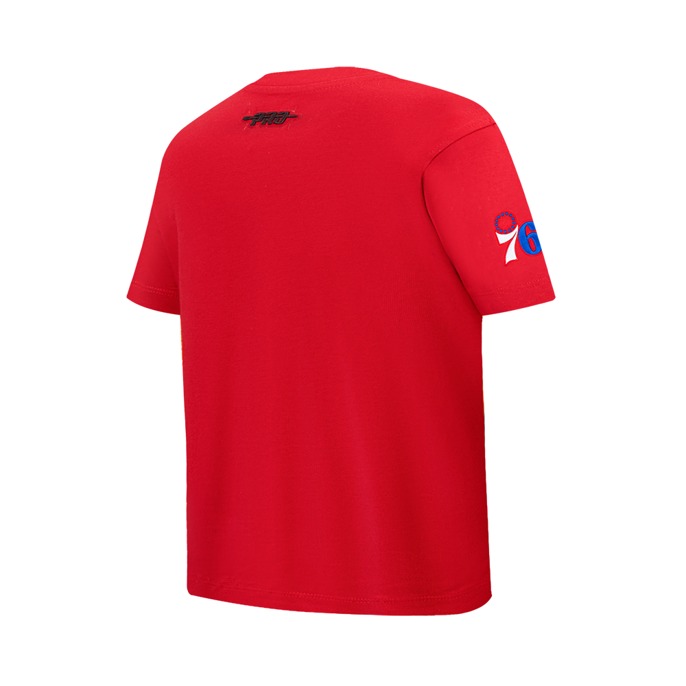 NBA PHILADELPHIA 76ERS CLASSIC BIG BOY'S SINGLE JERSEY TEE (RED)