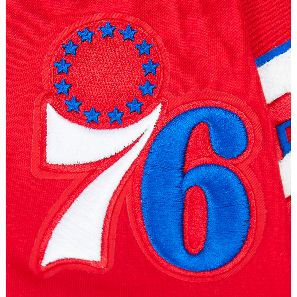 NBA PHILADELPHIA 76ERS CLASSIC BIG BOY'S SINGLE JERSEY TEE (RED)