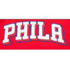 NBA PHILADELPHIA 76ERS CLASSIC BIG BOY'S SINGLE JERSEY TEE (RED)
