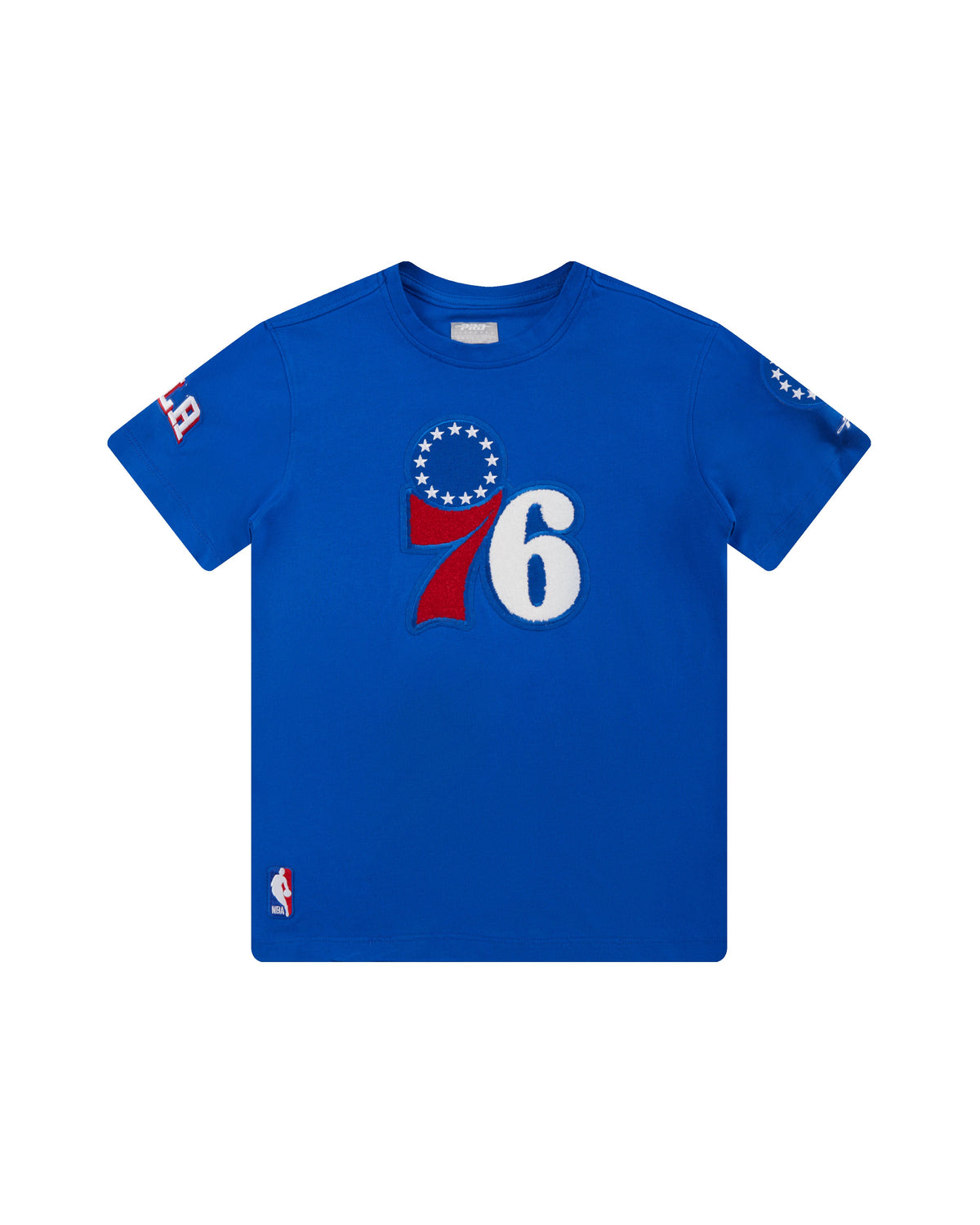 NBA PHILADELPHIA 76ERS RETRO CLASSIC SINGLE JERSEY BIG BOY'S SINGLE JERSEY TEE (ROYAL BLUE)