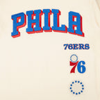 NBA PHILADELPHIA 76ERS RETRO CLASSIC SINGLE JERSEY BIG BOY'S SINGLE JERSEY TAPING TEE (EGGSHELL/ROYAL BLUE)