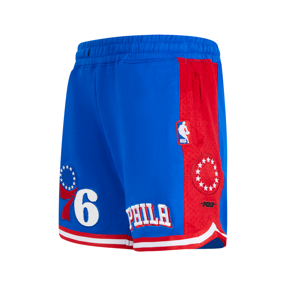 NBA PHILADELPHIA 76ERS RETRO CLASSIC BIG BOY'S FLC 2.0 SHORT (ROYAL BLUE/RED)