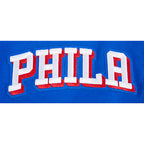 NBA PHILADELPHIA 76ERS RETRO CLASSIC BIG BOY'S FLC 2.0 SHORT (ROYAL BLUE/RED)