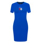 NBA PHILADELPHIA 76ERS CLASSIC ROBE MOULANTE POUR FEMME (BLEU ROYAL)