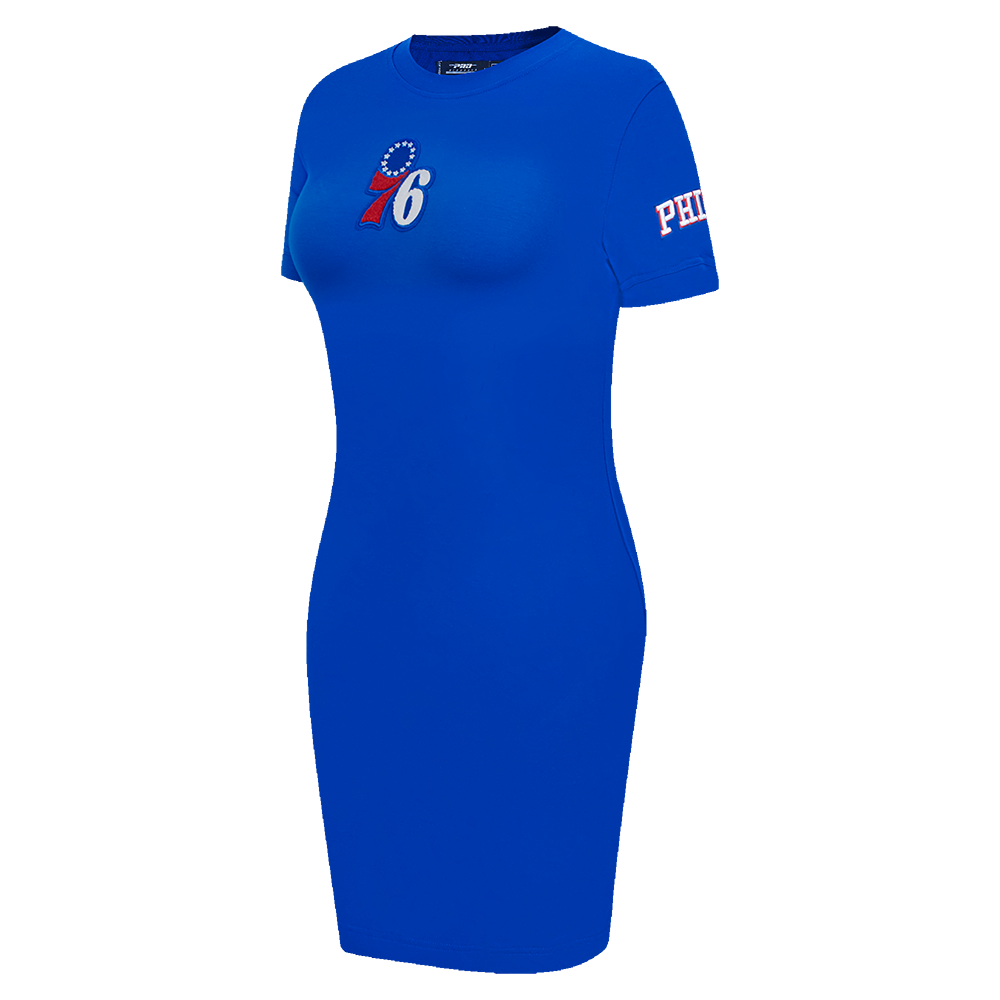 NBA PHILADELPHIA 76ERS CLASSIC WOMEN'S BODYCON DRESS (ROYAL BLUE)