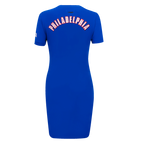 NBA PHILADELPHIA 76ERS CLASSIC ROBE MOULANTE POUR FEMME (BLEU ROYAL)