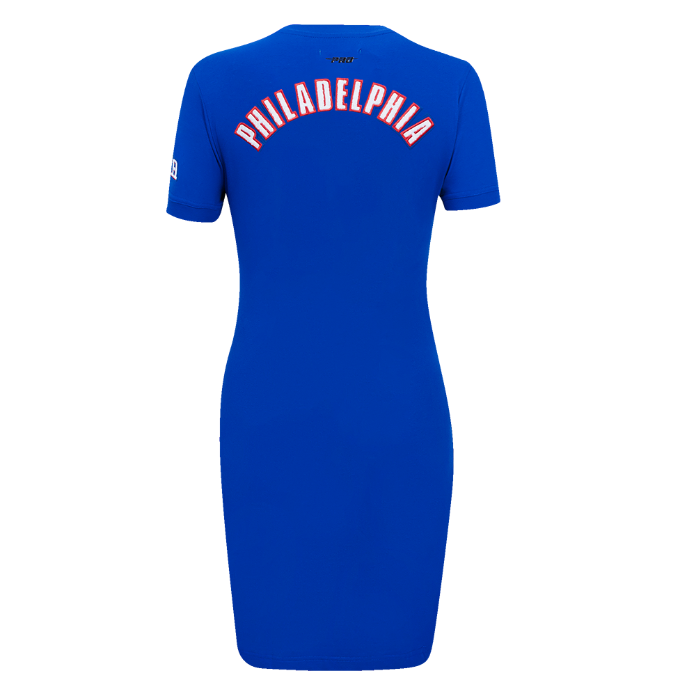 NBA PHILADELPHIA 76ERS CLASSIC ROBE MOULANTE POUR FEMME (BLEU ROYAL)