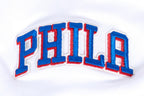 NBA PHILADELPHIA 76ERS CLASSIC CHENILLE WOMEN'S BODYCON DRESS (WHITE)
