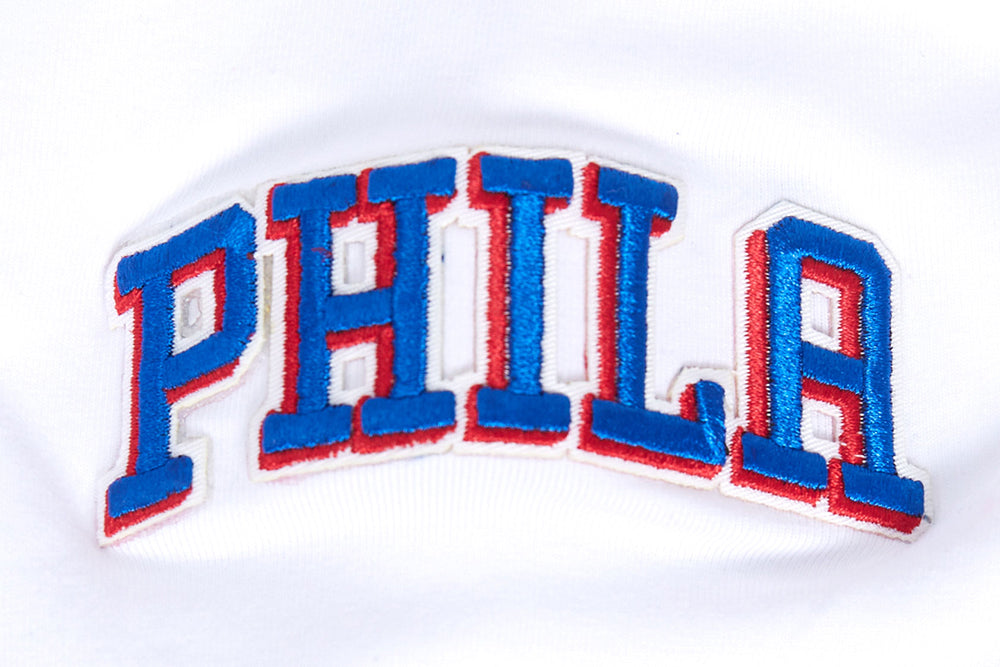 NBA PHILADELPHIA 76ERS CLASSIC CHENILLE WOMEN'S BODYCON DRESS (WHITE)