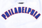 NBA PHILADELPHIA 76ERS CLASSIC CHENILLE WOMEN'S BODYCON DRESS (WHITE)