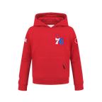 NBA PHILADELPHIA 76ERS CLASSIC BIG BOY'S FLC PO HOODIE (RED)