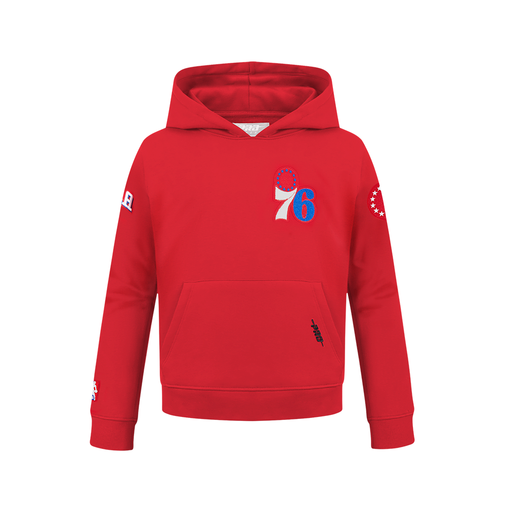 NBA PHILADELPHIA 76ERS CLASSIC BIG BOY'S FLC PO HOODIE (RED)