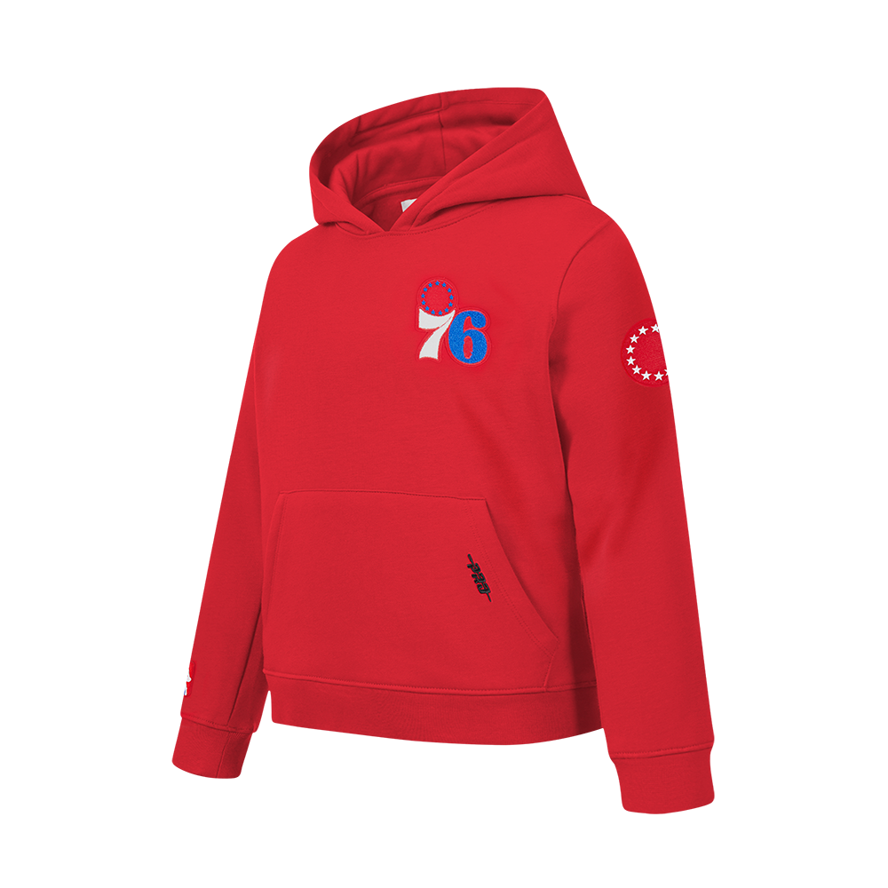 NBA PHILADELPHIA 76ERS CLASSIC BIG BOY'S FLC PO HOODIE (RED)