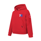 NBA PHILADELPHIA 76ERS CLASSIC BIG BOY'S FLC PO HOODIE (RED)