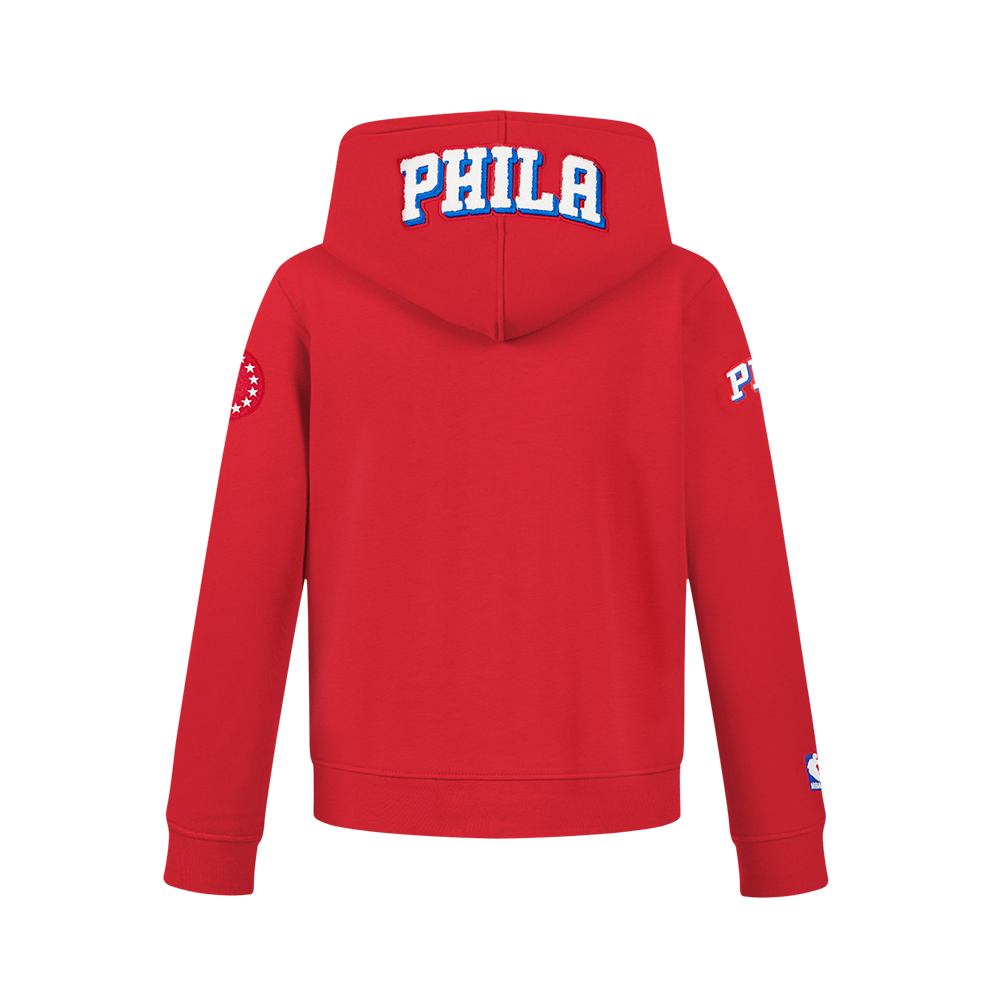NBA PHILADELPHIA 76ERS CLASSIC BIG BOY'S FLC PO HOODIE (RED)