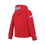 NBA PHILADELPHIA 76ERS CLASSIC BIG BOY'S FLC PO HOODIE (RED)