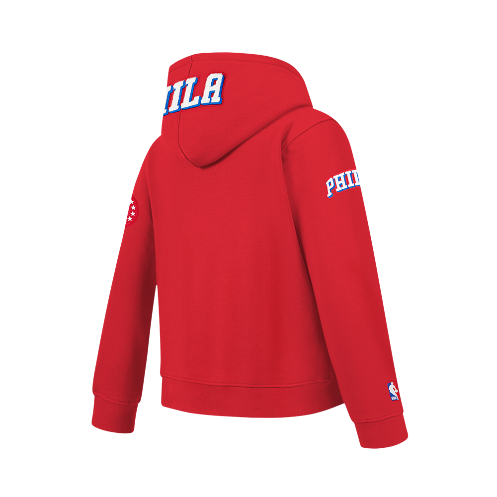 NBA PHILADELPHIA 76ERS CLASSIC BIG BOY'S FLC PO HOODIE (RED)
