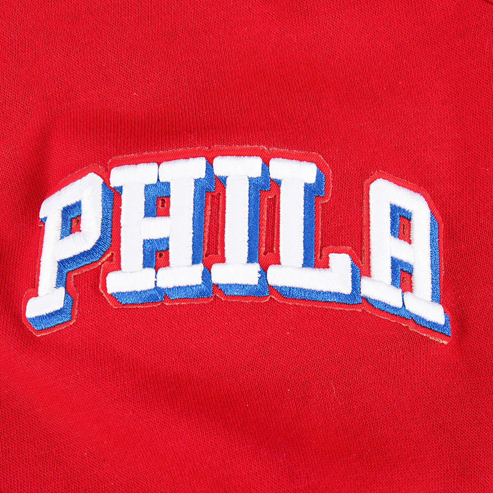 NBA PHILADELPHIA 76ERS CLASSIC BIG BOY'S FLC PO HOODIE (RED)