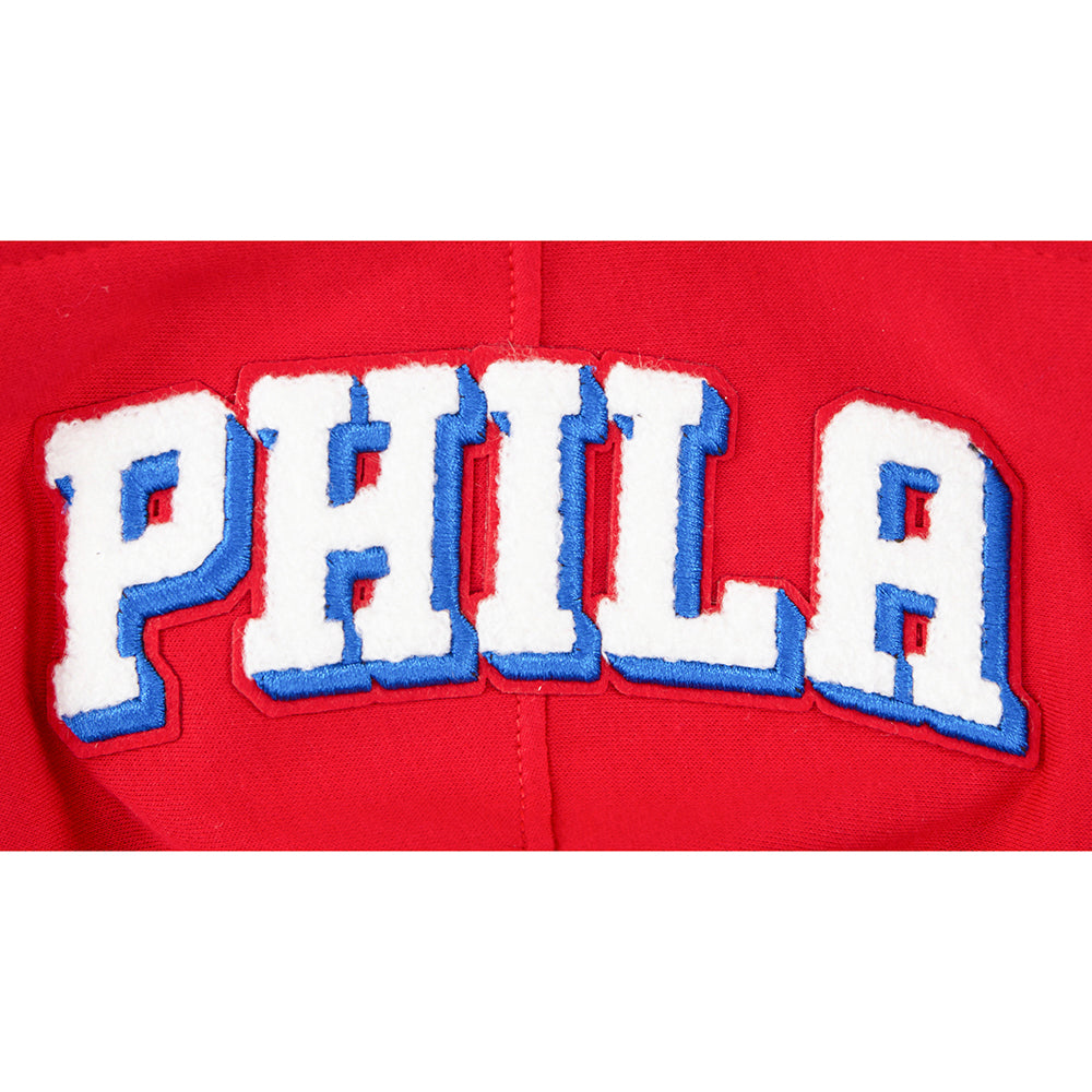 NBA PHILADELPHIA 76ERS CLASSIC BIG BOY'S FLC PO HOODIE (RED)