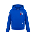 NBA PHILADELPHIA 76ERS CLASSIC BIG BOY'S FLEECE PULLOVER HOODIE (ROYAL BLUE)