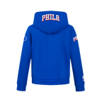 NBA PHILADELPHIA 76ERS CLASSIC BIG BOY'S FLEECE PULLOVER HOODIE (ROYAL BLUE)