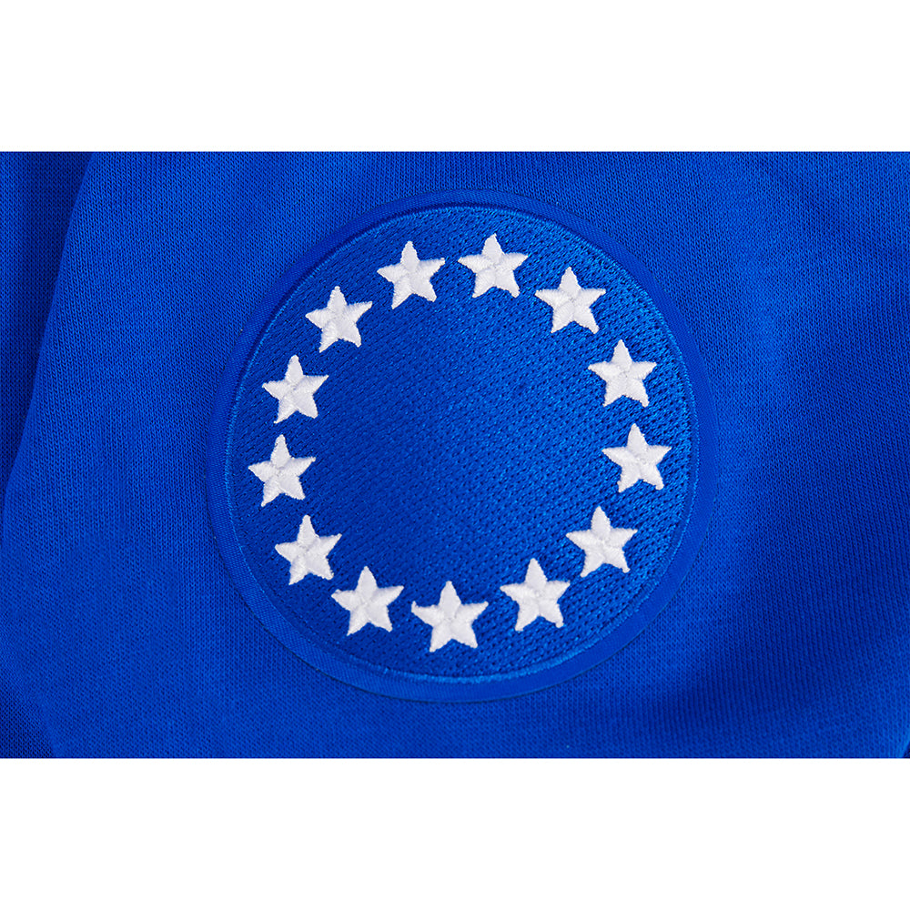 NBA PHILADELPHIA 76ERS CLASSIC BIG BOY'S FLEECE PULLOVER HOODIE (ROYAL BLUE)