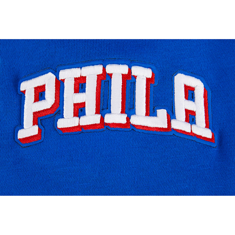 NBA PHILADELPHIA 76ERS CLASSIC BIG BOY'S FLEECE PULLOVER HOODIE (ROYAL BLUE)