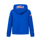 NBA PHILADELPHIA 76ERS CLASSIC BIG BOY'S FLC FZ PO HOODIE (ROYAL BLUE)