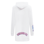 NBA PHILADELPHIA 76ERS CLASSIC WOMEN'S FLC HOODIE DRESS (WHITE)