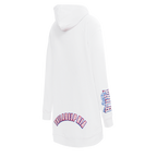 NBA PHILADELPHIA 76ERS CLASSIC WOMEN'S FLC HOODIE DRESS (WHITE)