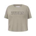 NBA PHILADELPHIA 76ERS NEUTRAL BIG GIRL'S SS BOXY TEE (TAUPE)