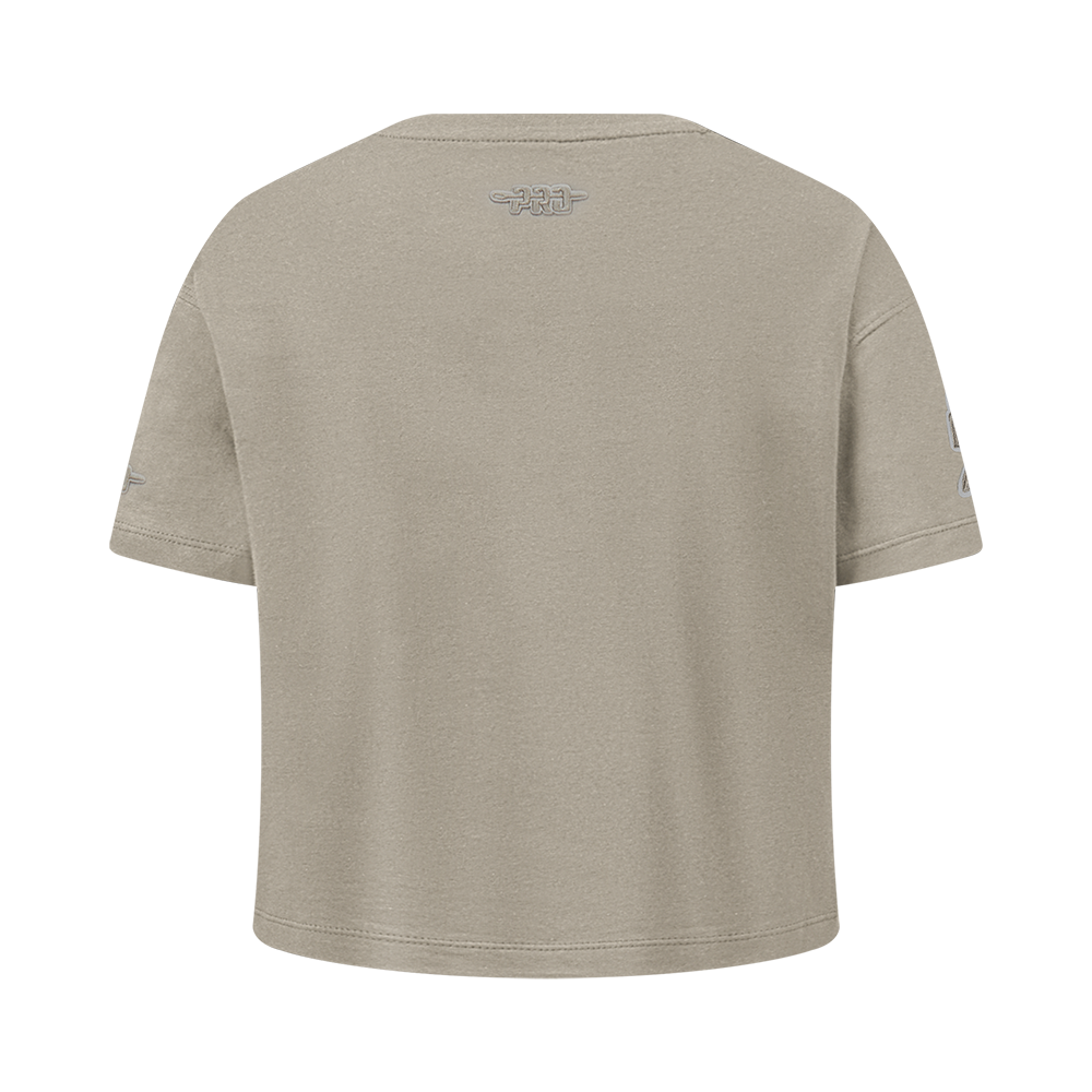 NBA PHILADELPHIA 76ERS NEUTRAL BIG GIRL'S SS BOXY TEE (TAUPE)