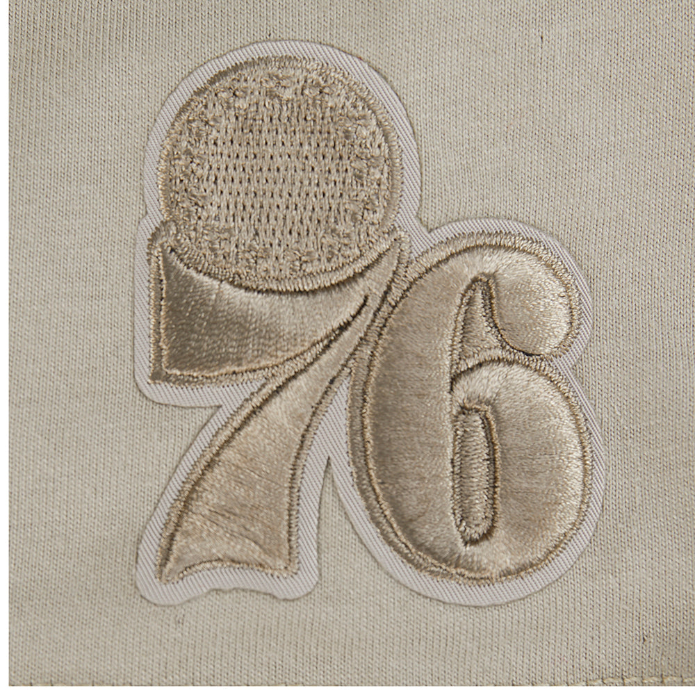 NBA PHILADELPHIA 76ERS NEUTRAL BIG GIRL'S SS BOXY TEE (TAUPE)