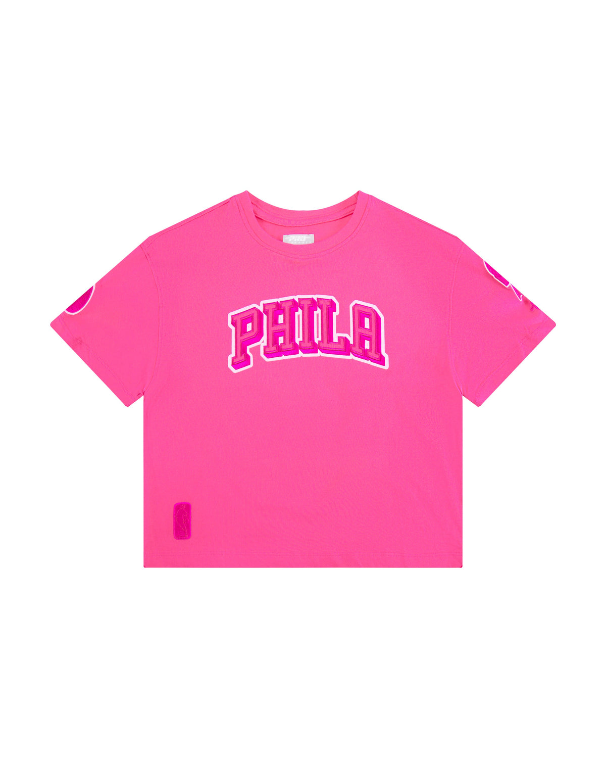 NBA PHILADELPHIA 76ERS T-SHIRT TRIPLE ROSE À MANCHES COURTES ET À COUPE CARRÉE POUR FILLE JUNIOR (VIOLET BETTERAVE)
