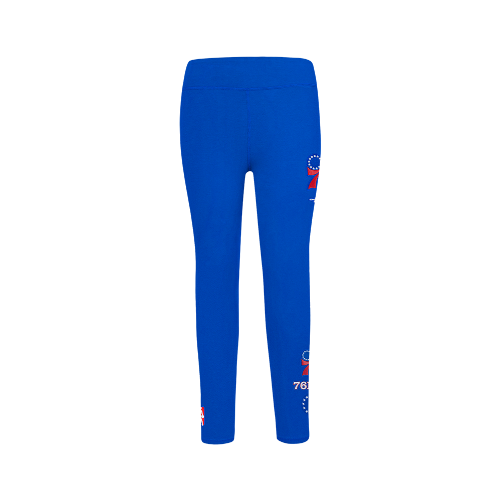 NBA PHILADELPHIA 76ERS RETRO CLASSIC BIG GIRLS LEGGING (ROYAL BLUE)